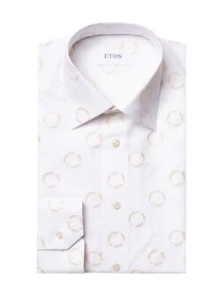 Eton Contemporary-Fit Anchor & Chains Jacquard Dress Shirt For Men