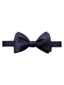 Eton Silk-Linen Blend Bow Tie For Men