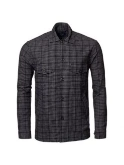 Eton Check Cotton-Blend Shirt Jacket For Men