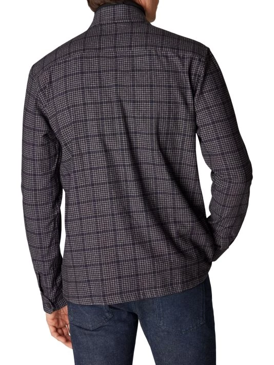 Eton Check Cotton-Blend Shirt Jacket For Men - Image 3