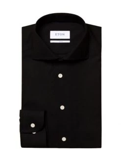 Eton Contemporary-Fit Solid Merino Wool Dress Shirt For Men