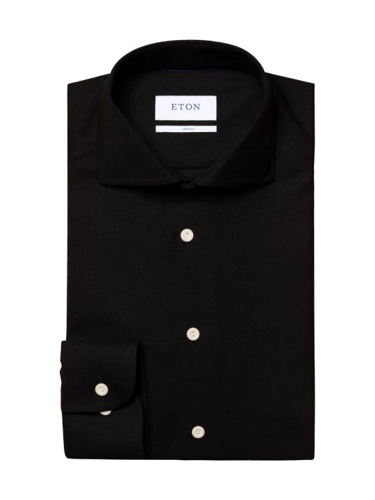 Eton Contemporary-Fit Solid Merino Wool Dress Shirt For Men
