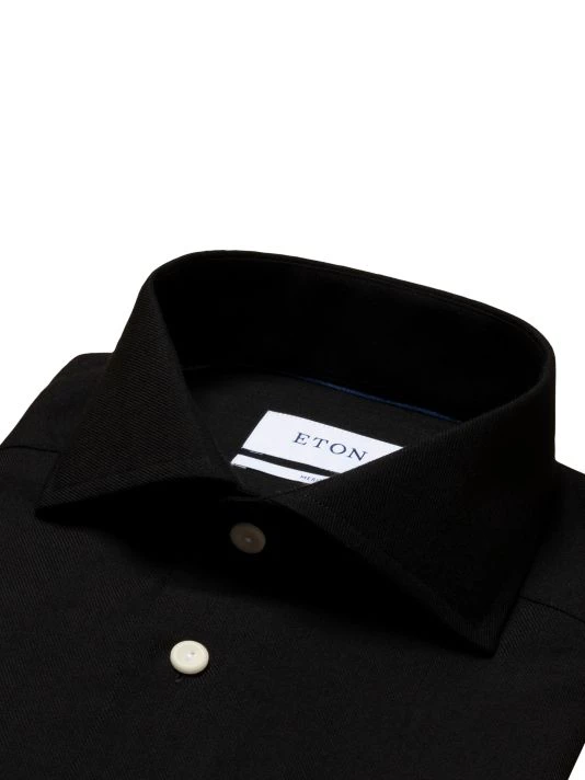 Eton Contemporary-Fit Solid Merino Wool Dress Shirt For Men - Image 2