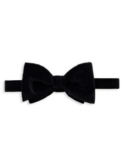 Eton "I Love You" Embroidered Velvet Bow Tie For Men