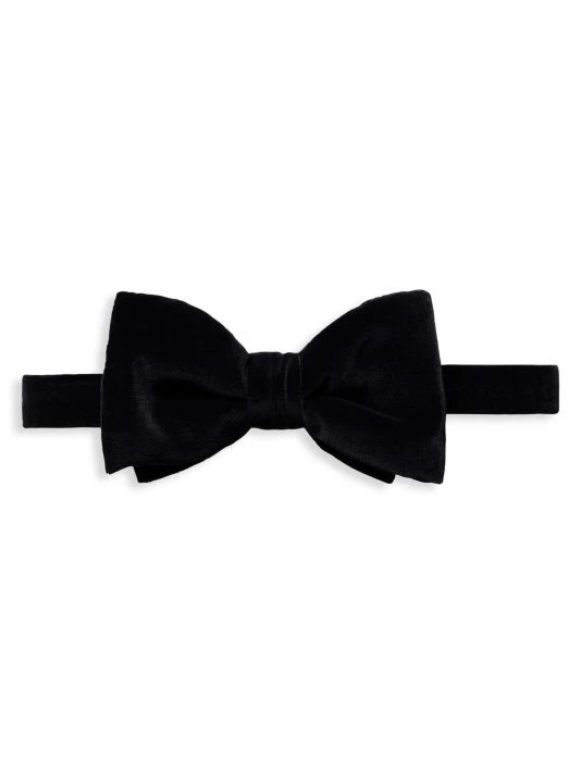 Eton "I Love You" Embroidered Velvet Bow Tie For Men