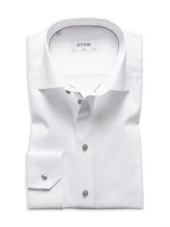 Eton Slim-Fit Twill Dress Shirt For Men